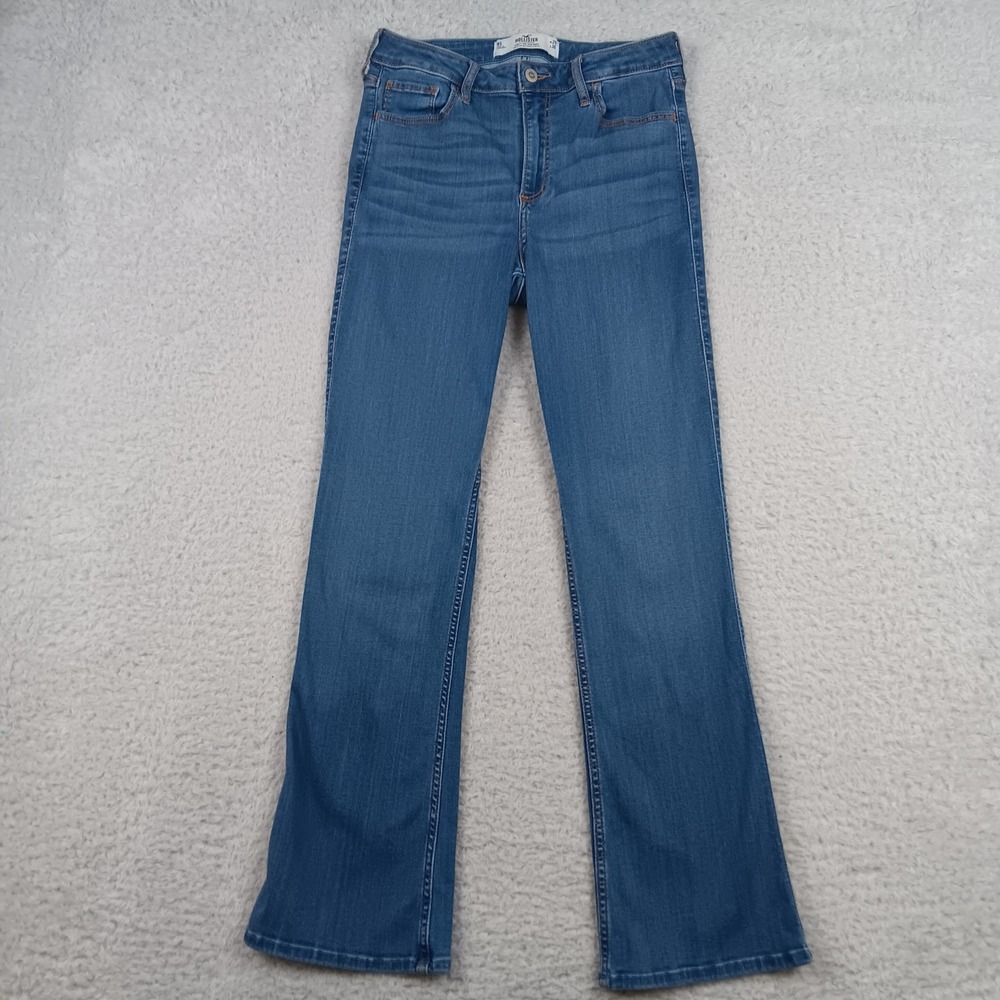 Hollister Jeans Curvy Mid-Rise Boot Women 9S Blue Advanced Stretch